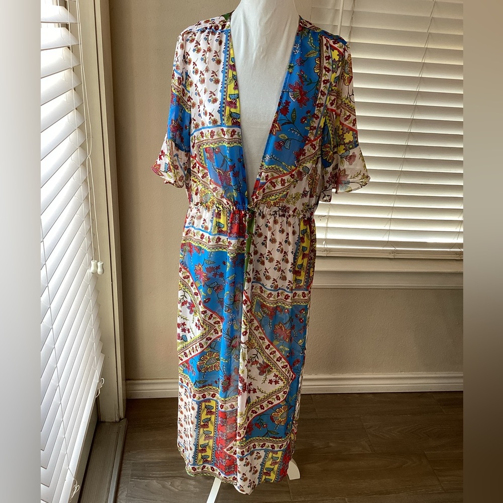 Calvin Klein Colorful Layering Kimono Size Large